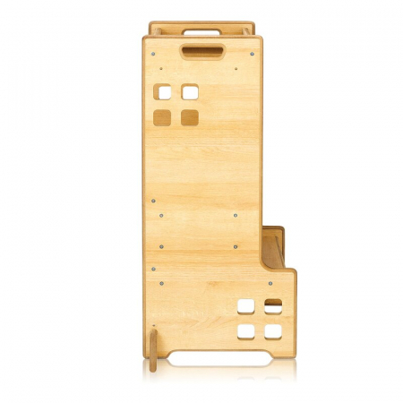 Turn de invatare Montessori Lionelo cass Functie de raft pentru carti Pana la 30 kg 12 luni - 6 ani Din MDF si furnir 3 trepte de inaltime Natur [6]