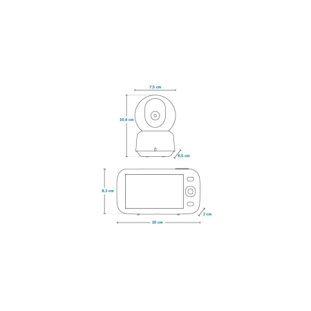 Video monitor, Lionelo, Babyline 9.1, Conexiune prin aplicatia Lionelo Smart, Pana la 8h de functionare, Comunicare bidirectionala, cu senzor de miscare si sunete, Alb [22]