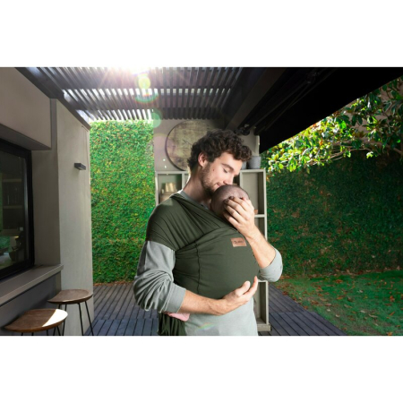 Wrap bebe, Jane, Cocoon, Ergonomic, De la nastere pana la 20 Kg, Cu multiple pozitii de purtare, Grey Land [2]