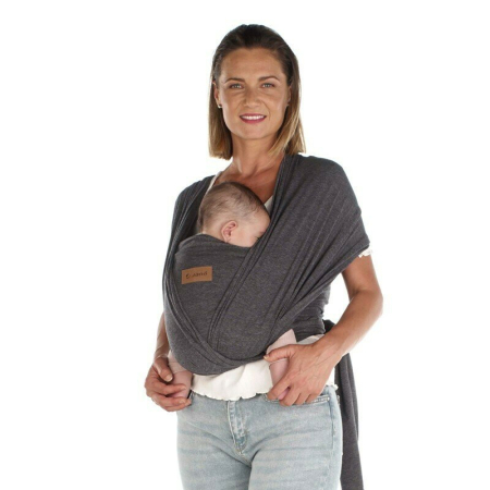 Marsupii - Wrap bebe, Jane, Cocoon, Ergonomic, De la nastere pana la 20 Kg, Cu multiple pozitii de purtare, Grey Land