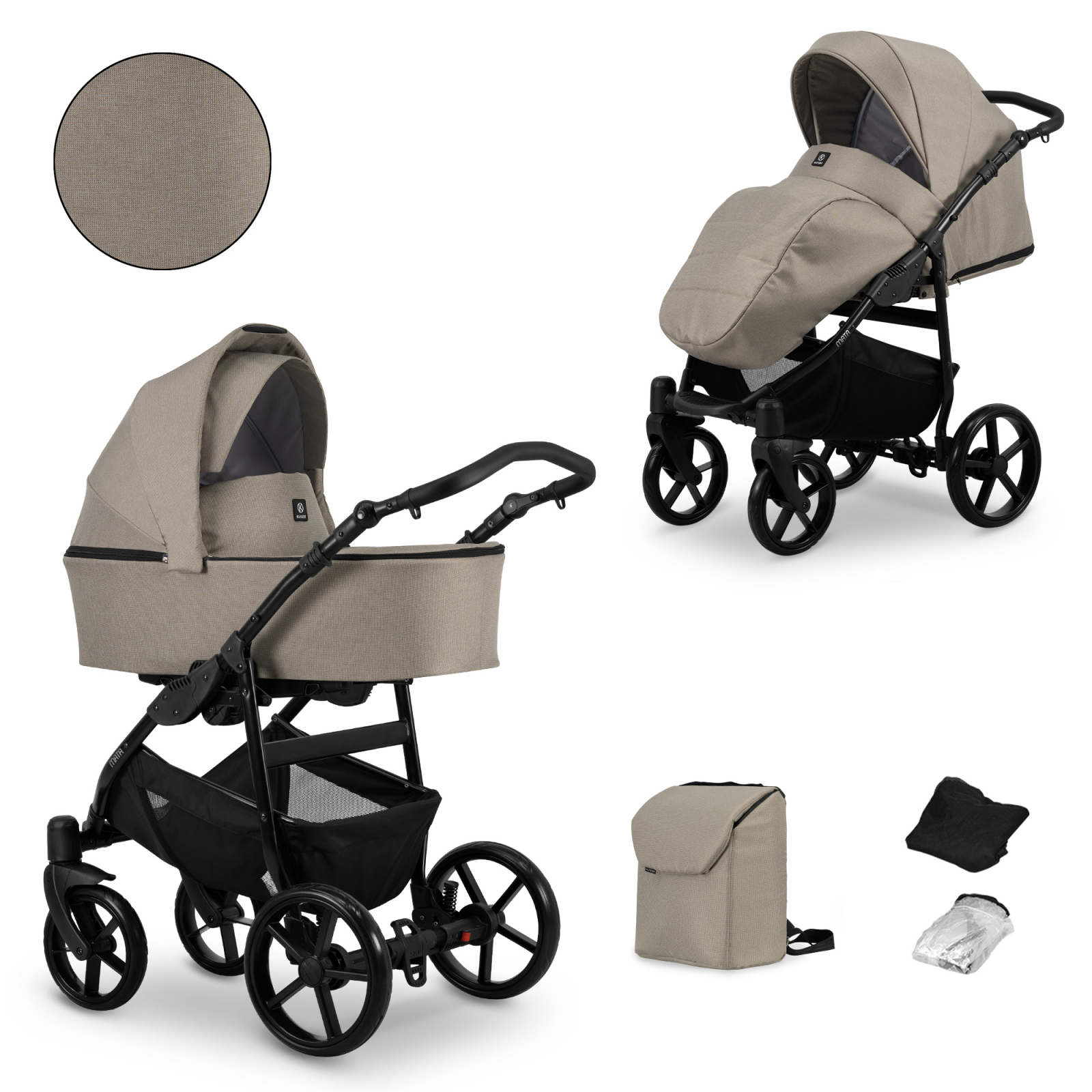Carucior 2 in 1 Kunert MATA Cadru negru, 2