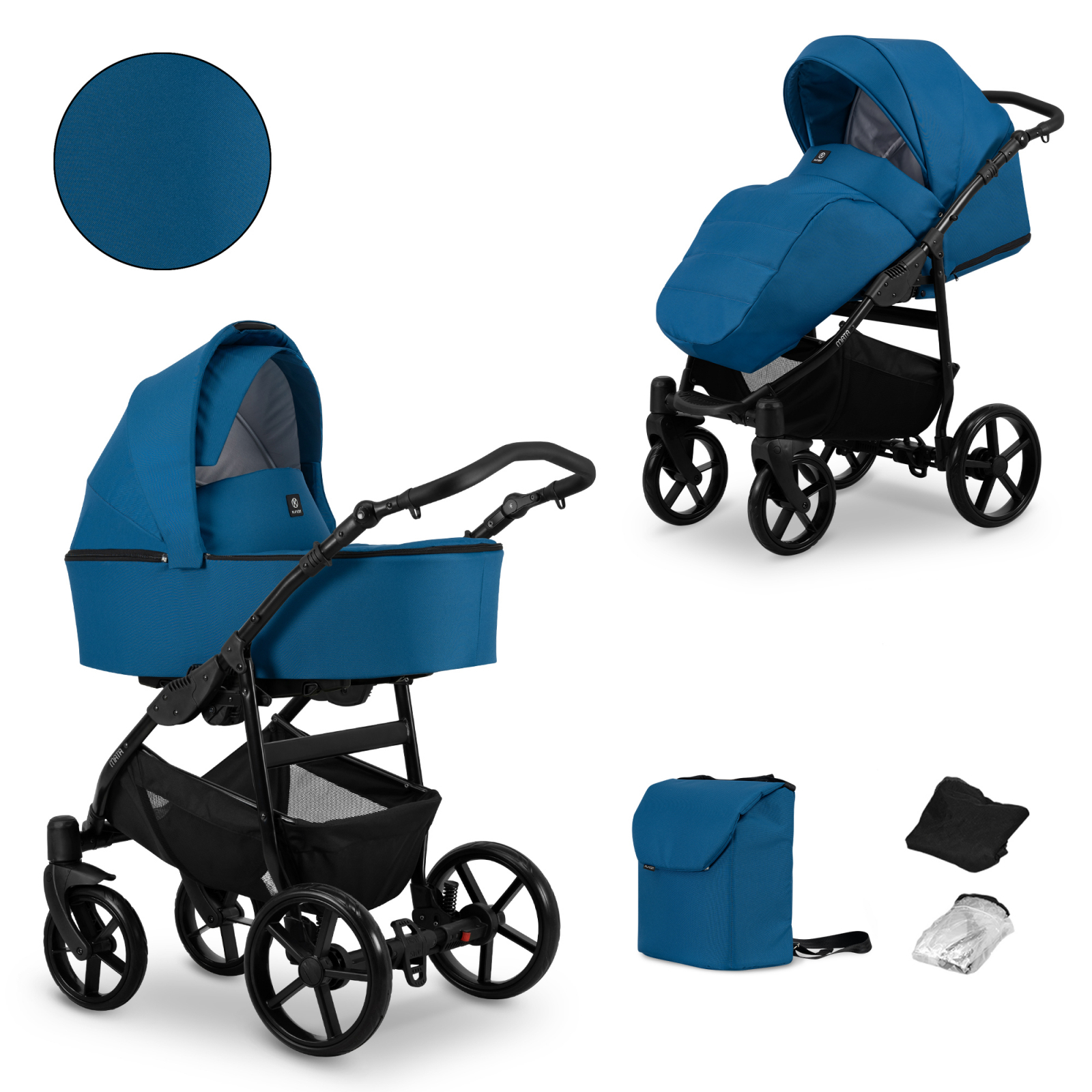 Carucior 2 in 1 Kunert MATA Cadru negru, 4