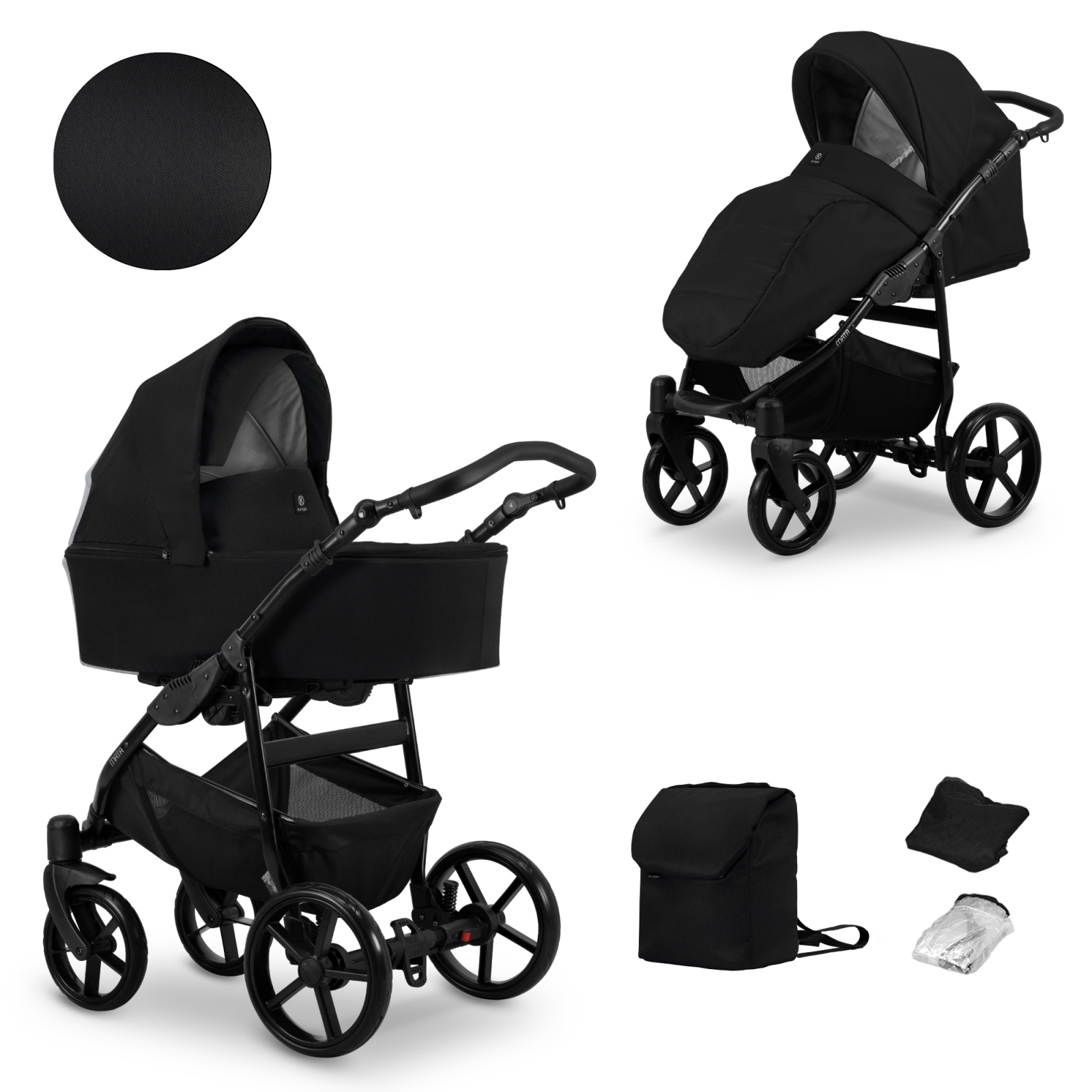 Carucior 2 in 1 Kunert MATA Cadru negru, 10