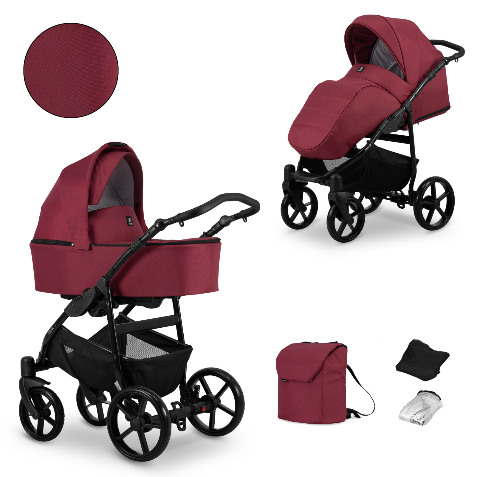 Carucior 2 in 1 Kunert MATA Cadru negru, 8