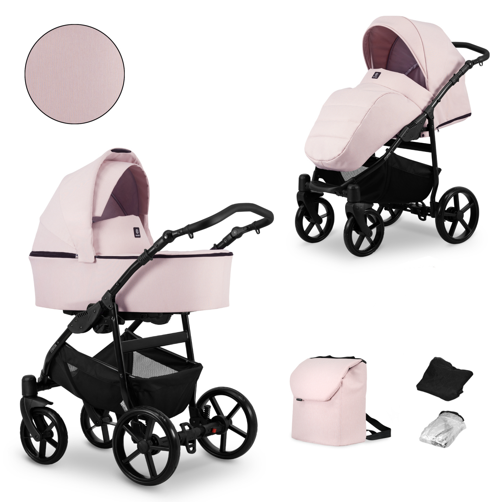 Carucior 2 in 1 Kunert MATA Cadru negru, 6