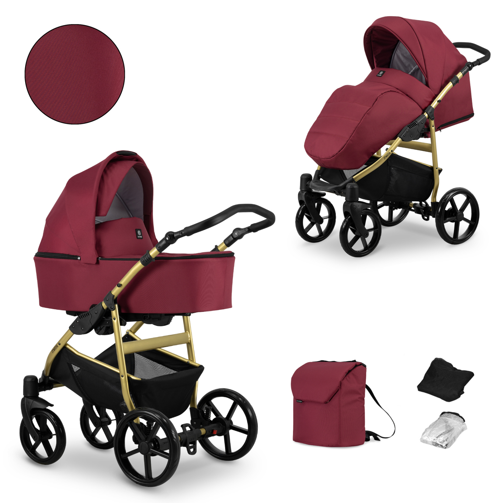 Carucior 2 in 1 Kunert MATA Cadru gold, 8