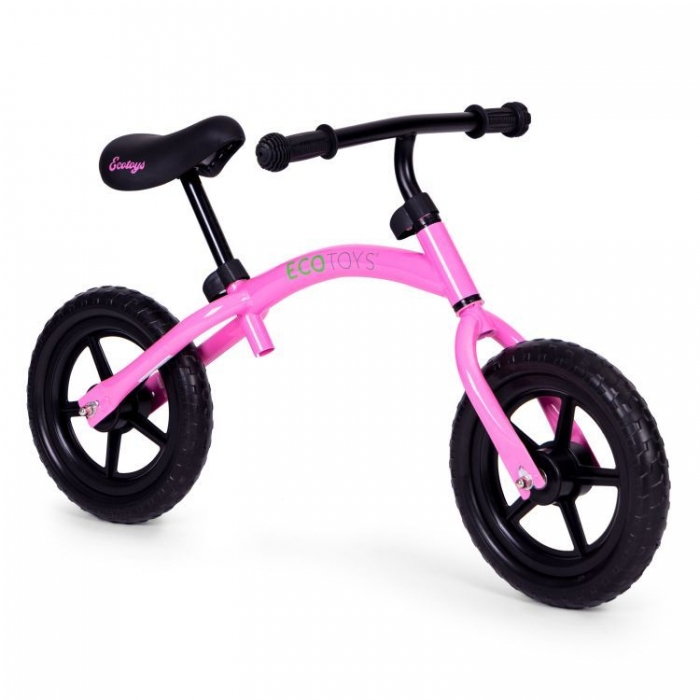 Bicicleta fara pedale cu roti din spuma EVA Ecotoys YM-BB-13 Roz