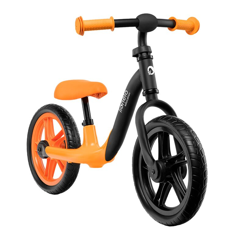 Bicicleta fara pedale, Lionelo, Alex, Usoara, cu ghidon si sa reglabile, Greutate 3.3 Kg, cu roti din spuma EVA, 12 inch, Orange Portocaliu