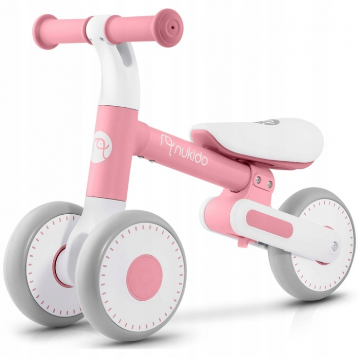 Bicicleta fara pedale pentru copii, 51 x 18.5 x 36 cm, roti EVA, Nukido NK-603 Roz