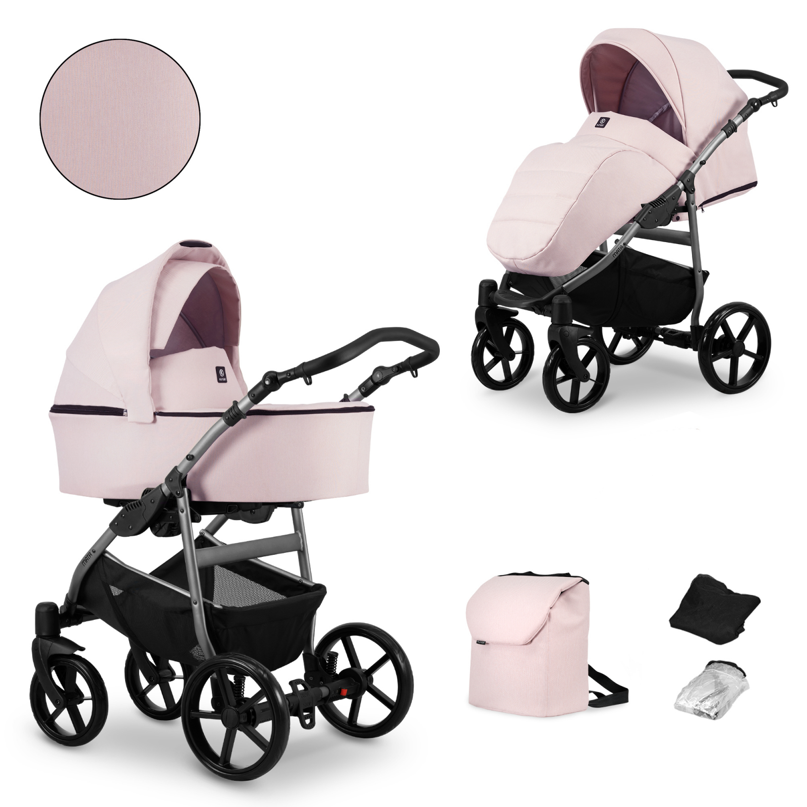 Carucior 2 in 1 Kunert MATA Cadru gri, 6