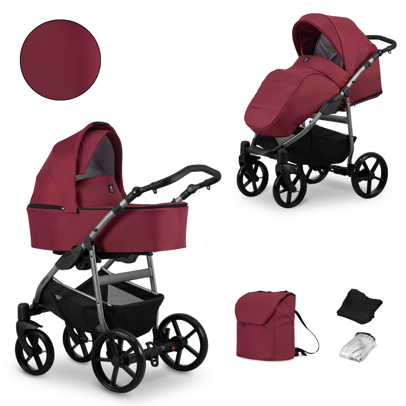 Carucior 2 in 1 Kunert MATA Cadru gri, 8