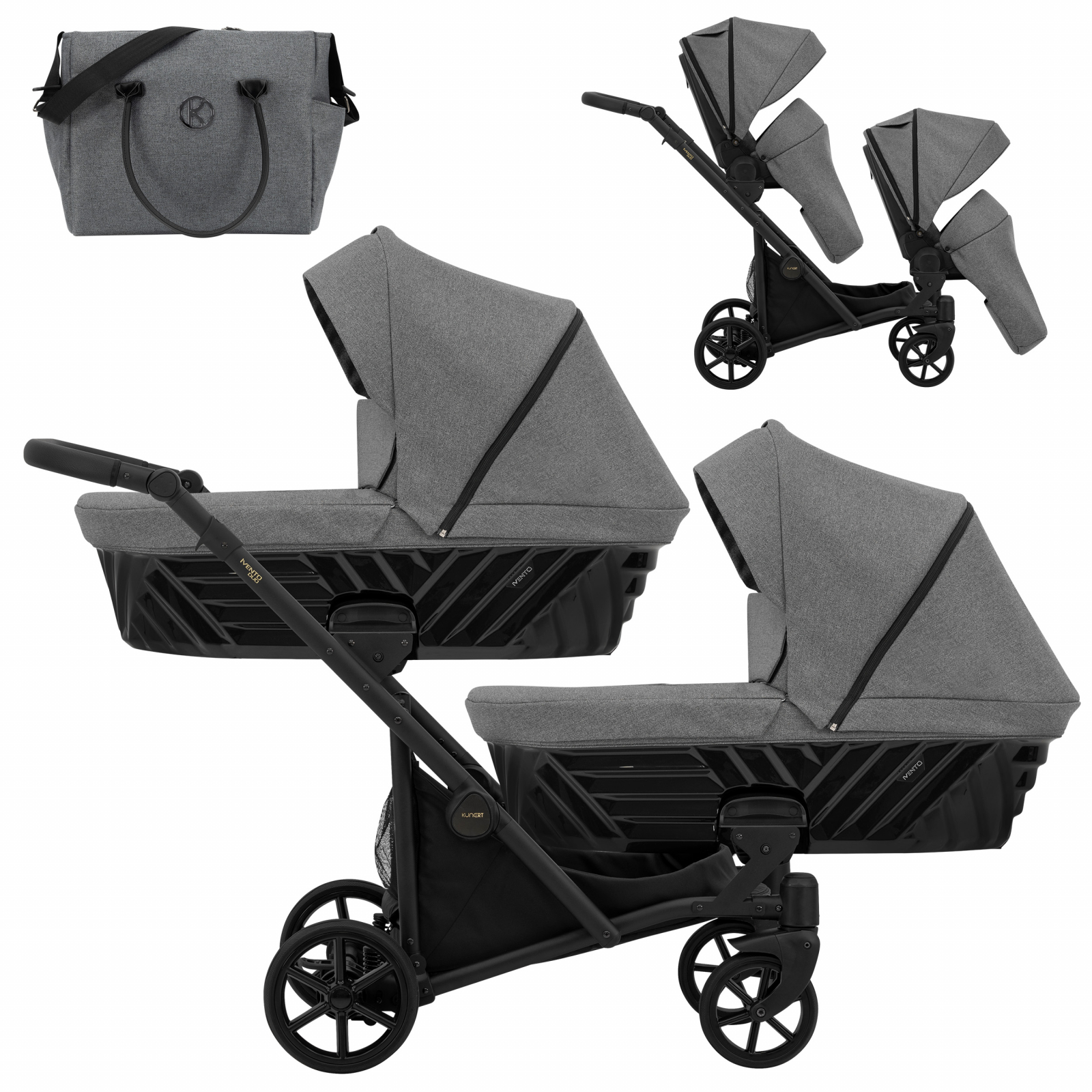 Carucior 2in1 pentru gemeni Ivento Duo Kunert 9