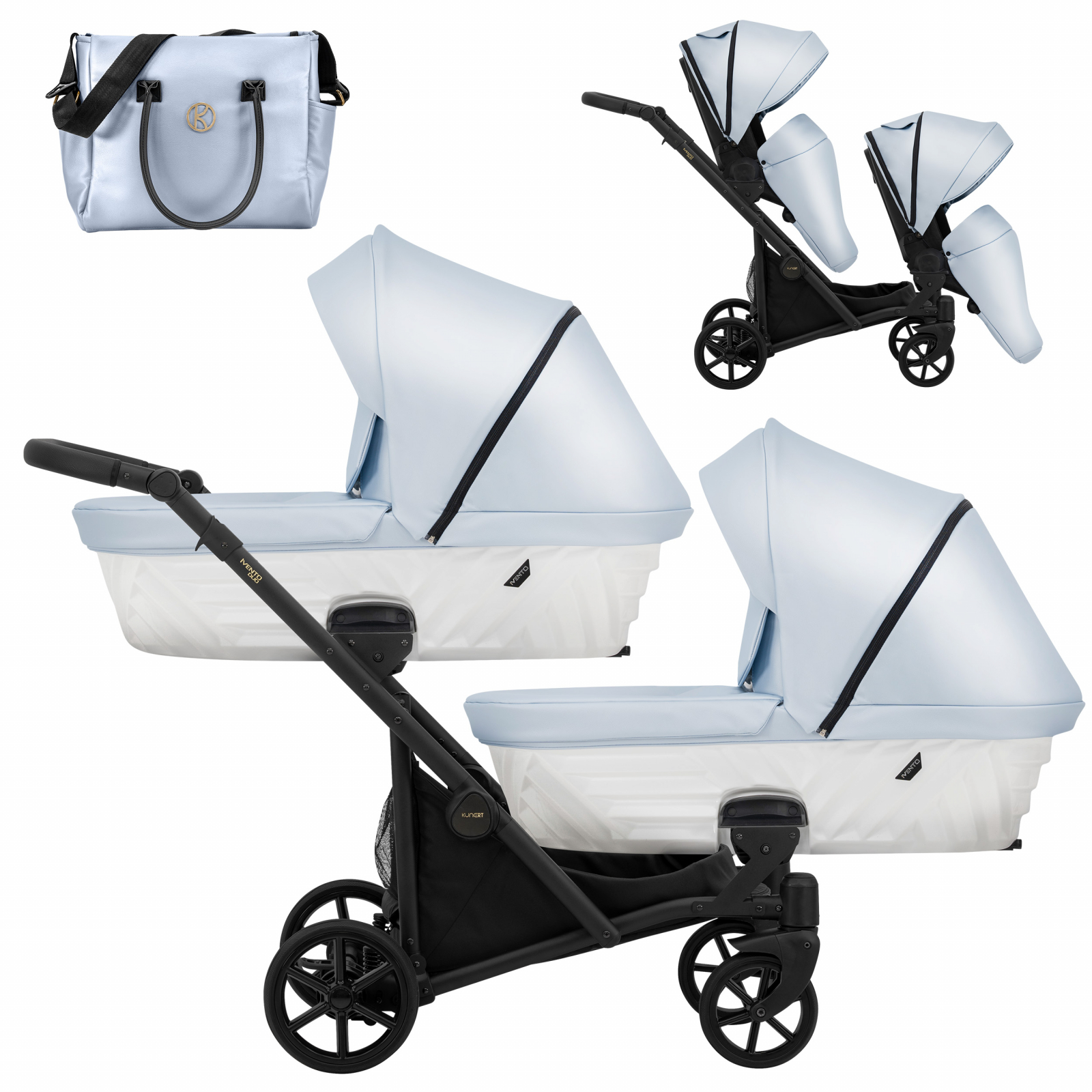 Carucior 2in1 pentru gemeni Ivento Duo Kunert 22