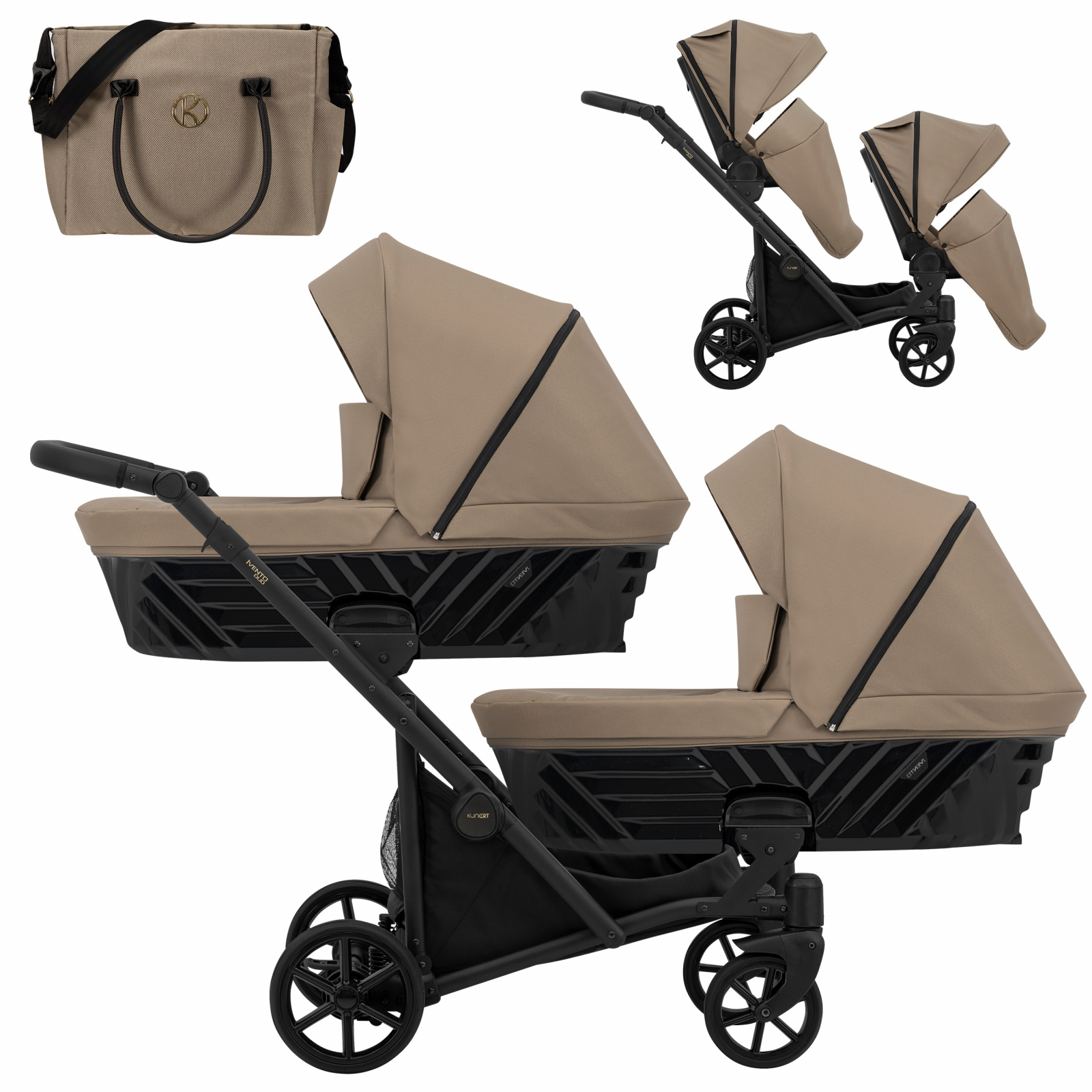 Carucior 2in1 pentru gemeni Ivento Duo Kunert 10