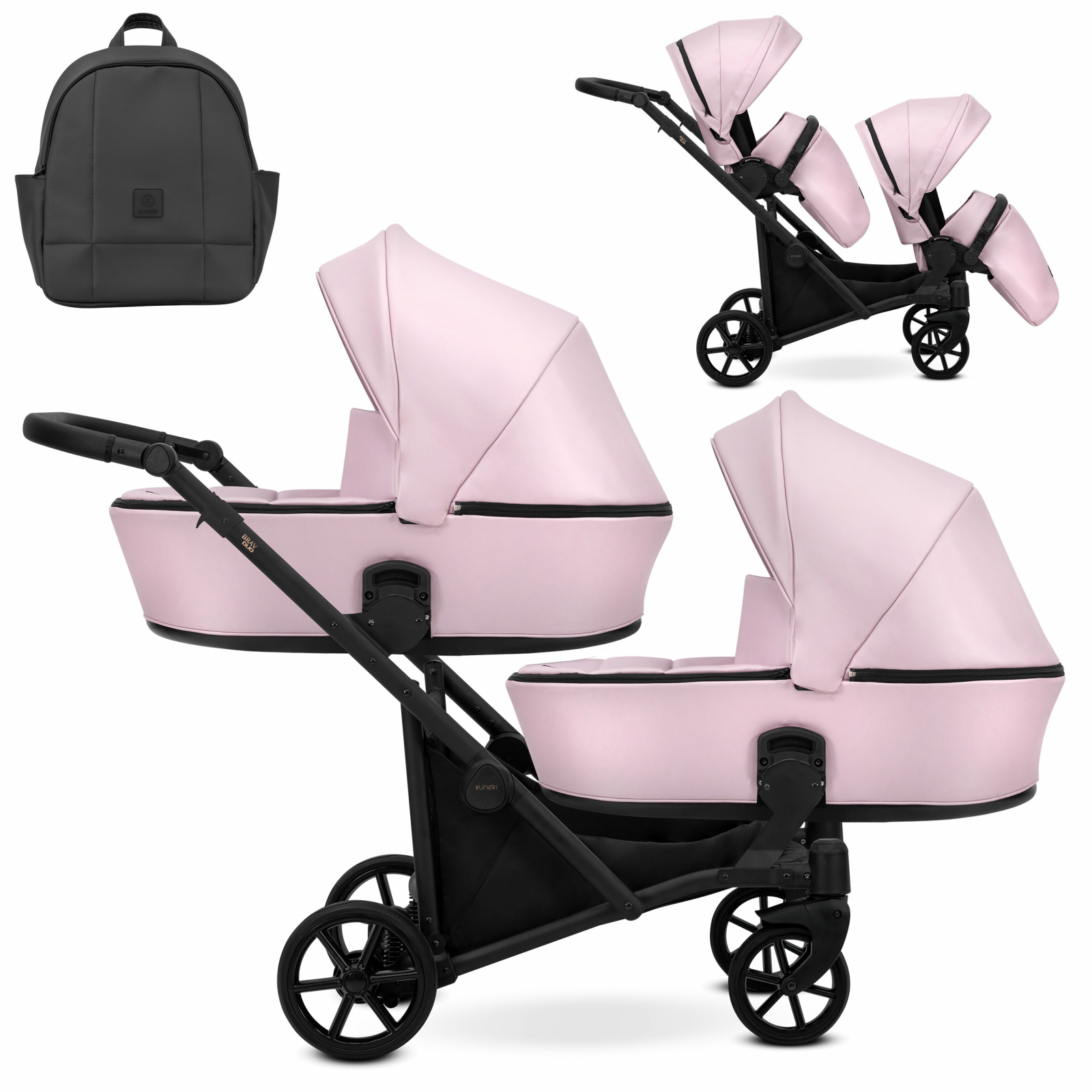 Carucior 2in1 pentru gemeni Kunert Brav Duo 15