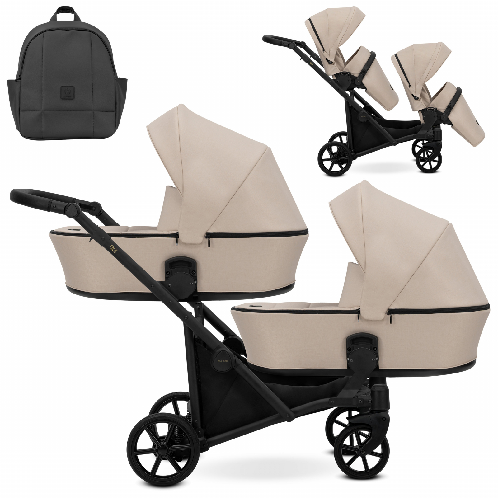 Carucior 2in1 pentru gemeni Kunert Brav Duo 6