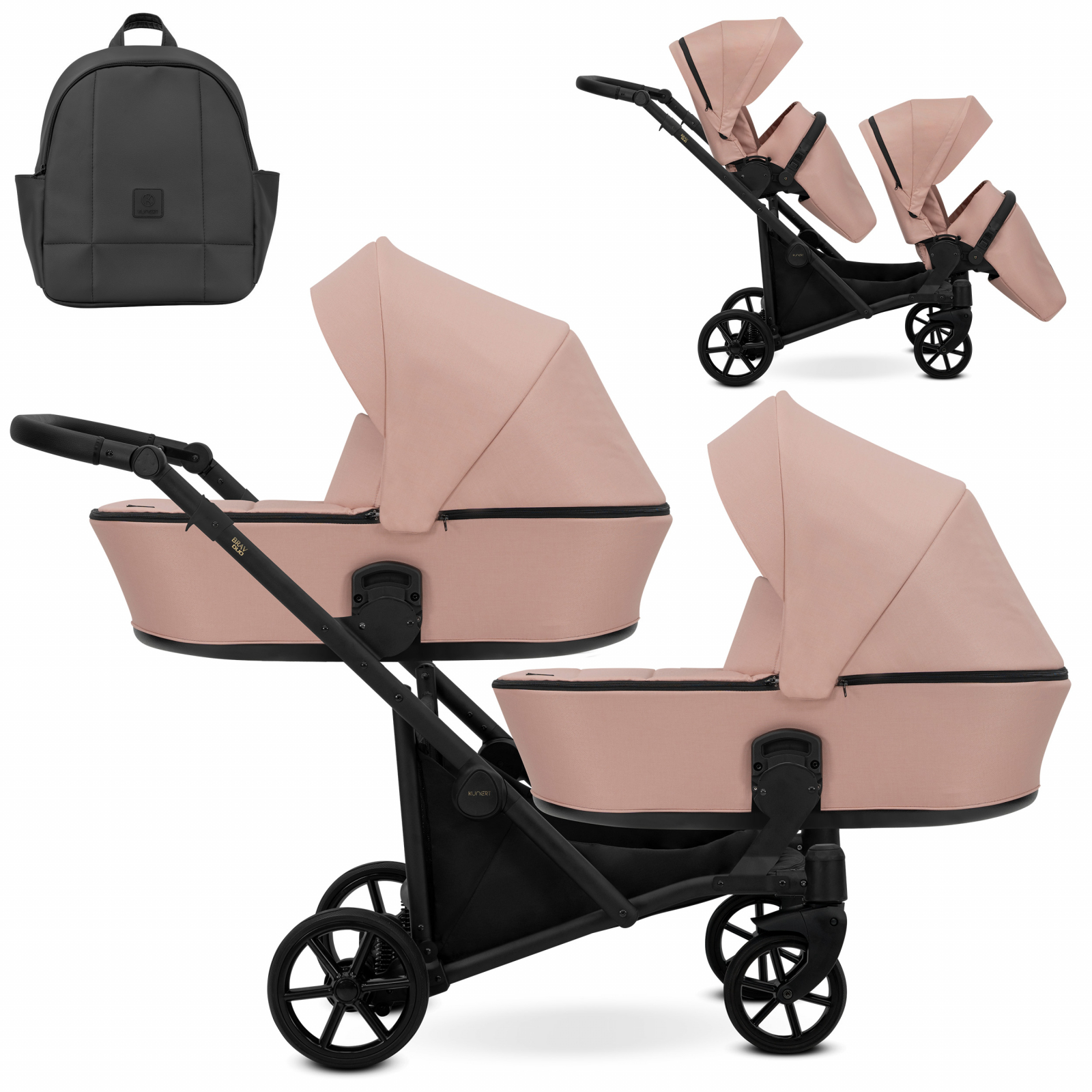 Carucior 2in1 pentru gemeni Kunert Brav Duo 4