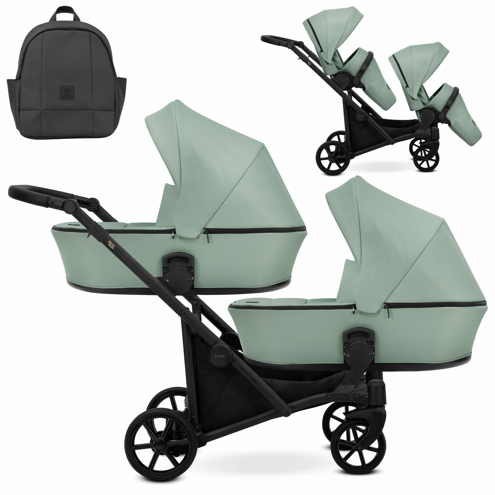 Carucior 2in1 pentru gemeni Kunert Brav Duo 5