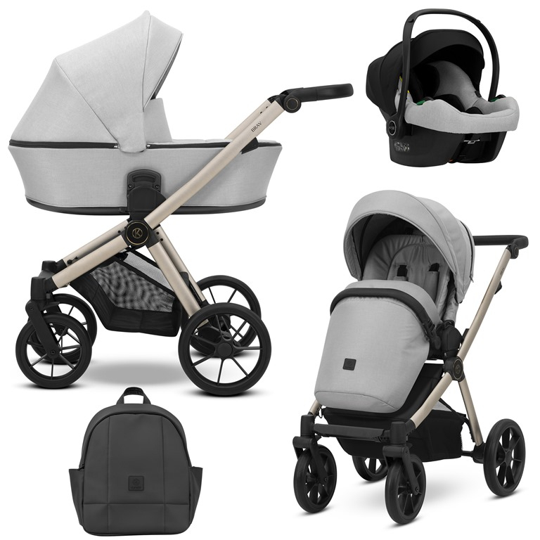 Carucior 3 in 1 Brav Kunert Cadru champagne, 3