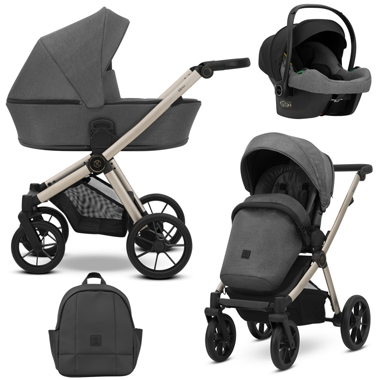 Carucior 3 in 1 Brav Kunert Cadru champagne, 2