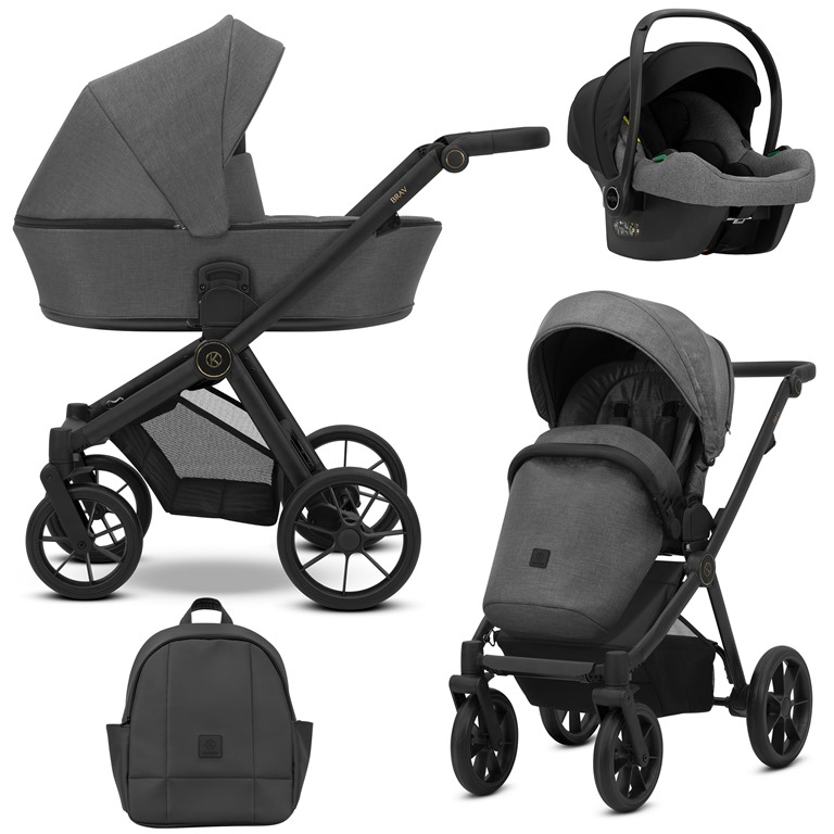 Carucior 3 in 1 Brav Kunert Cadru negru, 2