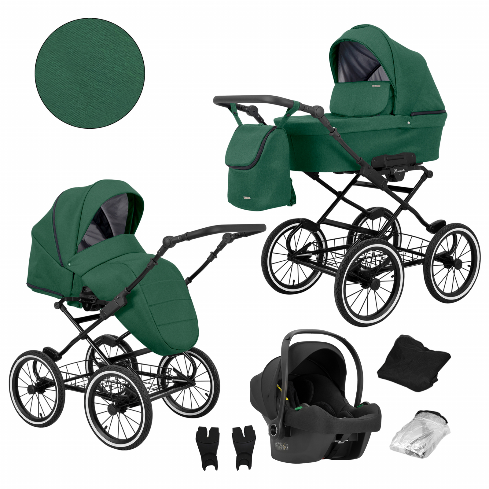Carucior 3 in 1 Kunert Romantic Cadru negru, 5