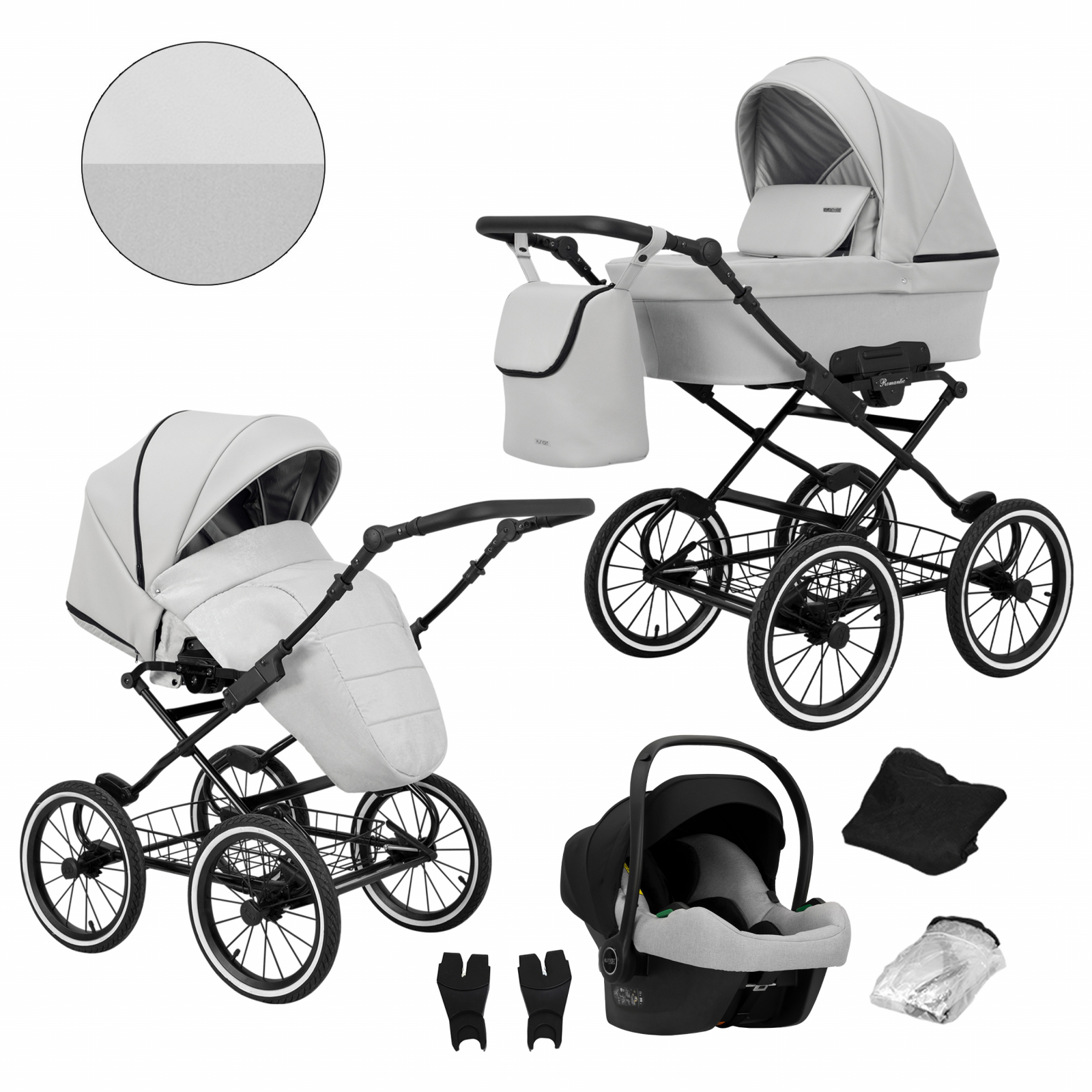 Carucior 3 in 1 Kunert Romantic Cadru negru, 9