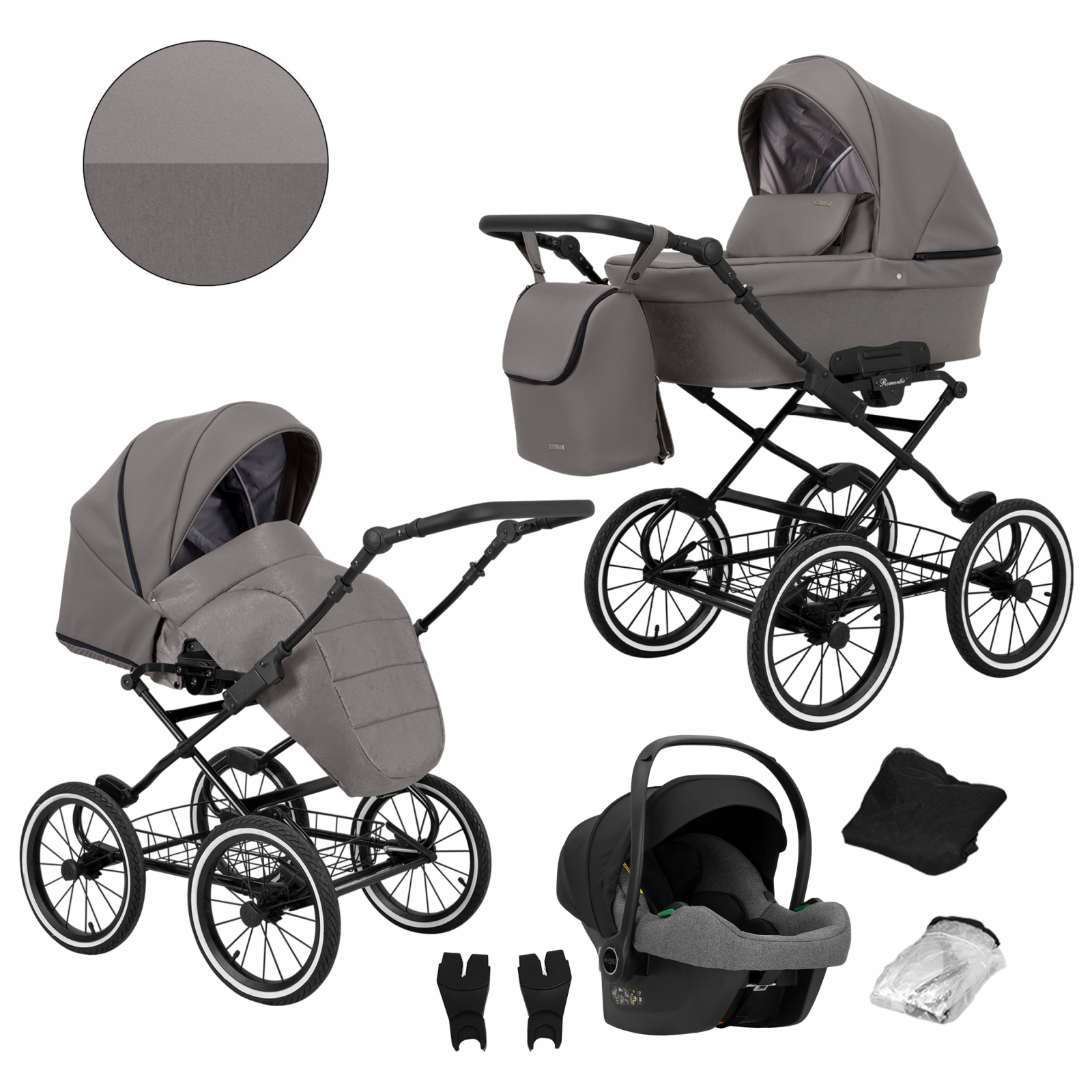 Carucior 3 in 1 Kunert Romantic Cadru negru, 10