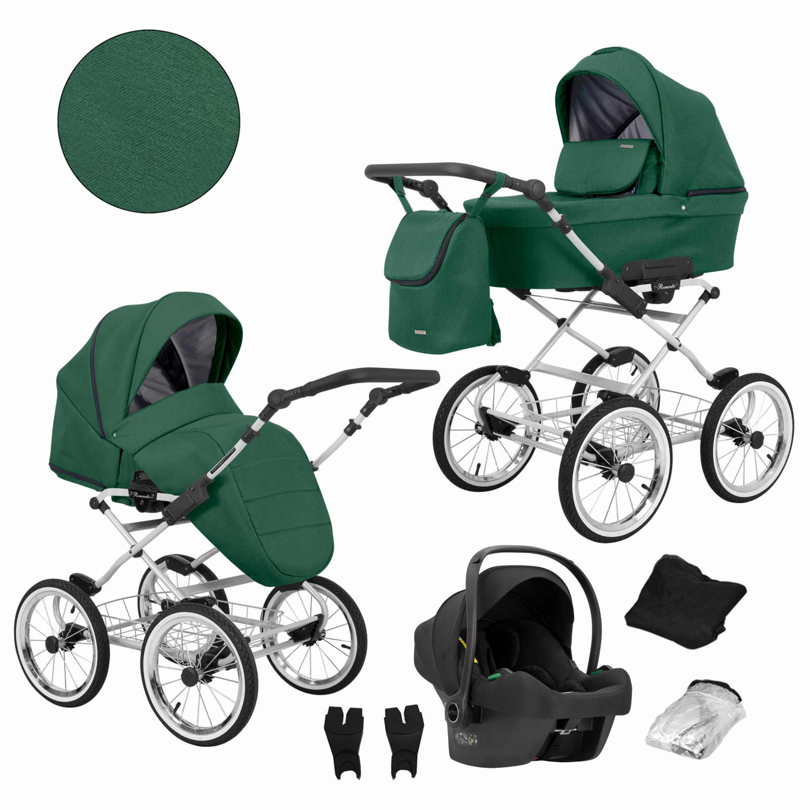 Carucior 3 in 1 Kunert Romantic Cadru gri, 5