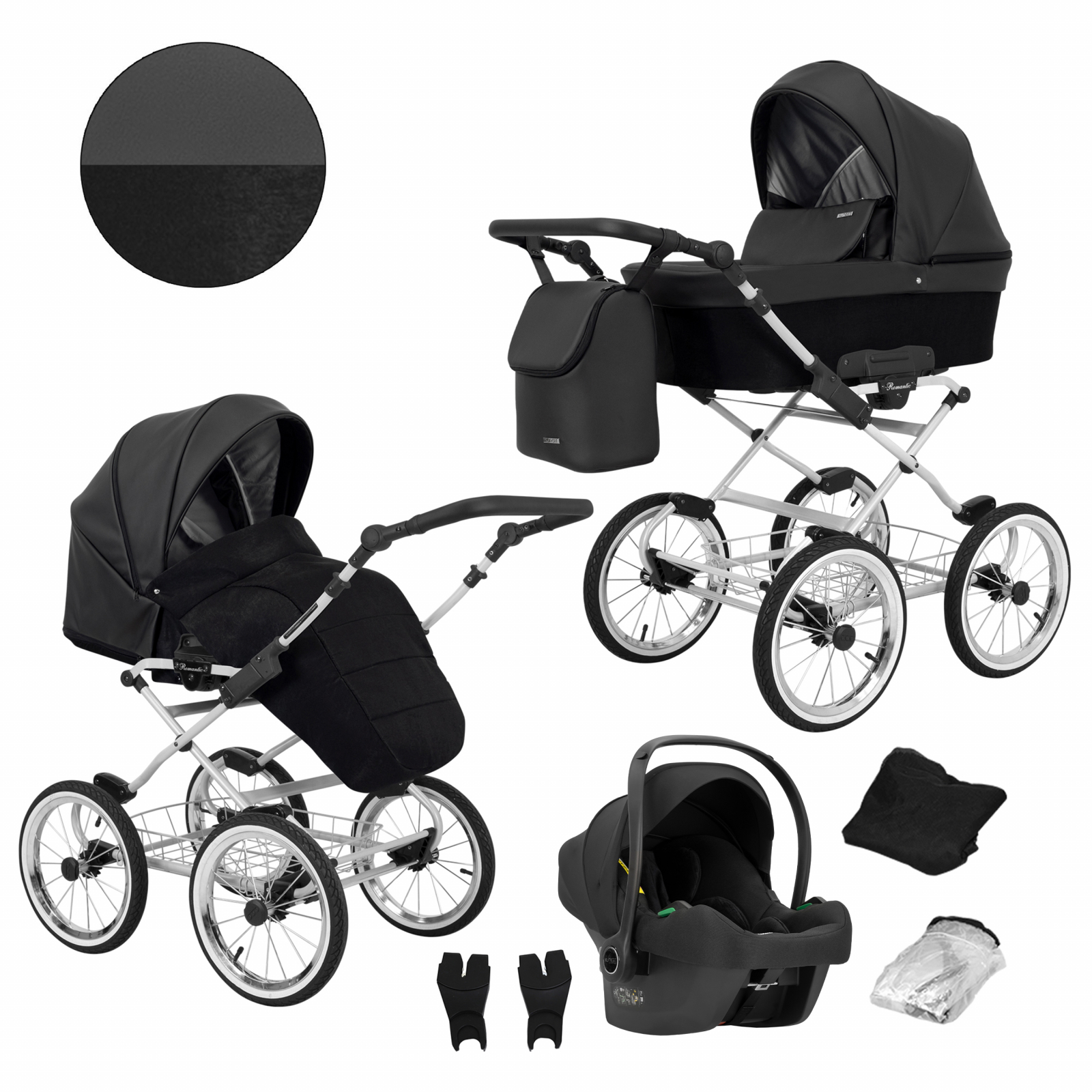 Carucior 3 in 1 Kunert Romantic Cadru gri, 11
