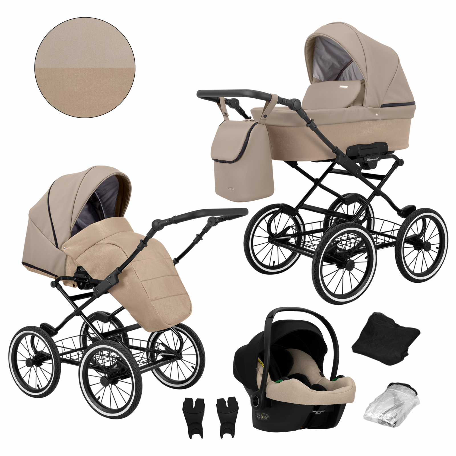 Carucior 3 in 1 Kunert Romantic Cadru negru, 12