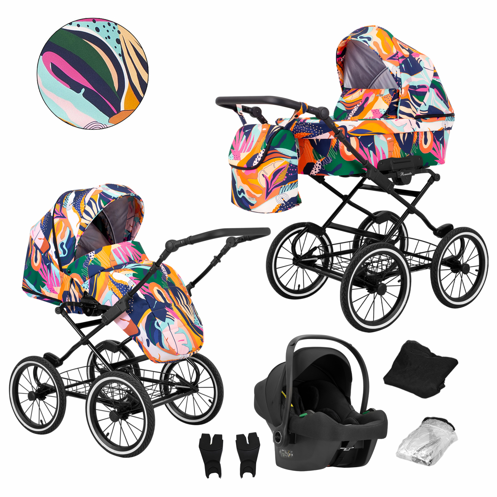 Carucior 3 in 1 Kunert Romantic Cadru negru, 1