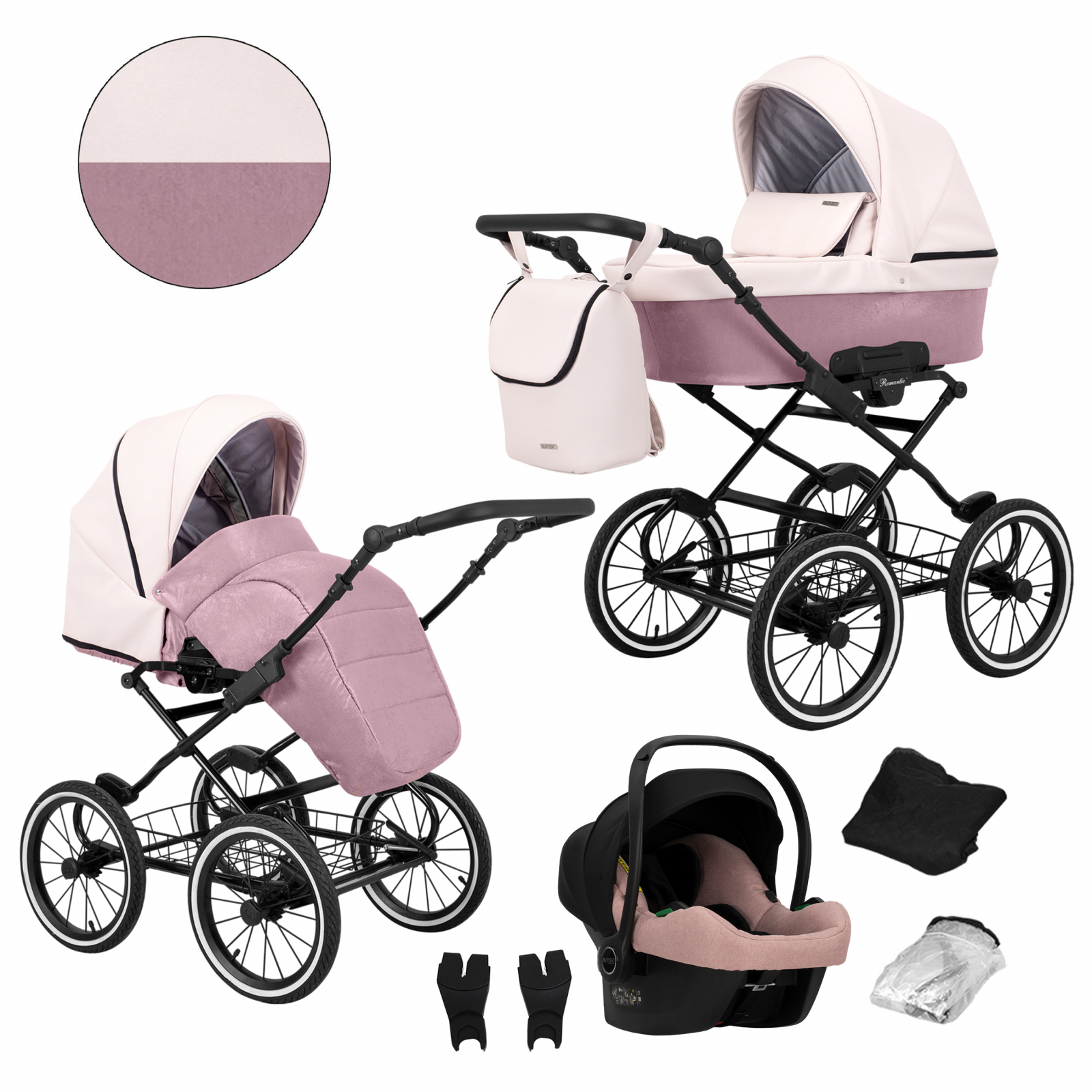 Carucior 3 in 1 Kunert Romantic Cadru negru, 15