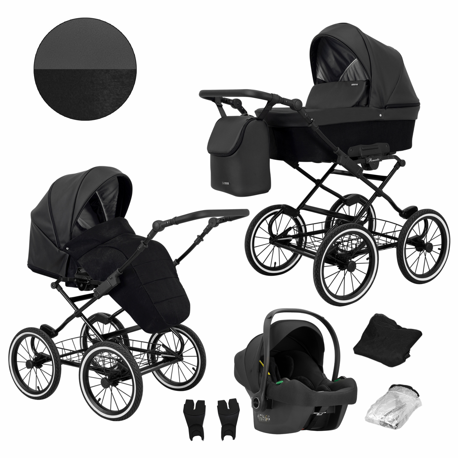 Carucior 3 in 1 Kunert Romantic Cadru negru, 11