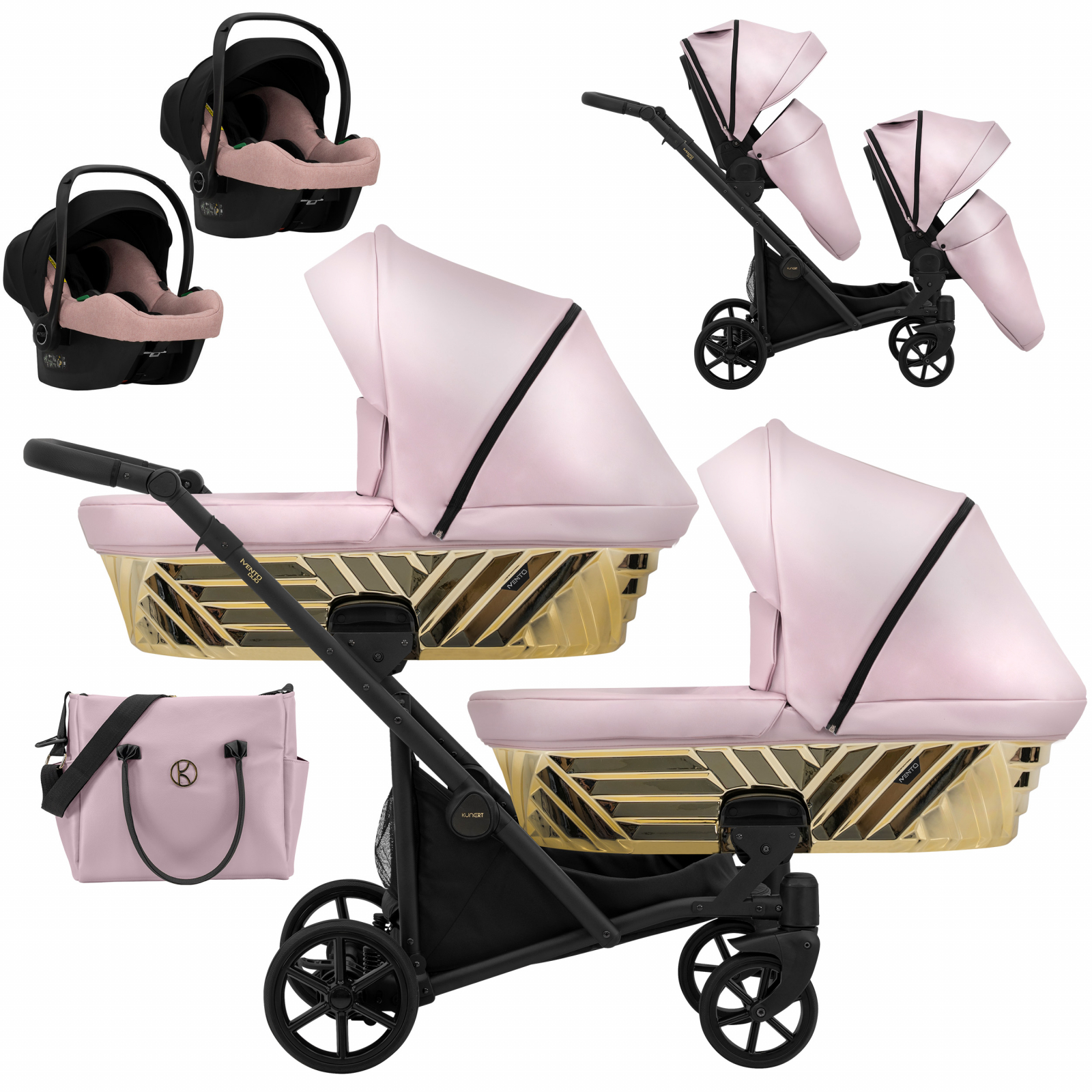 Carucior 3in1 gemeni Ivento Duo Glam - Kunert 20