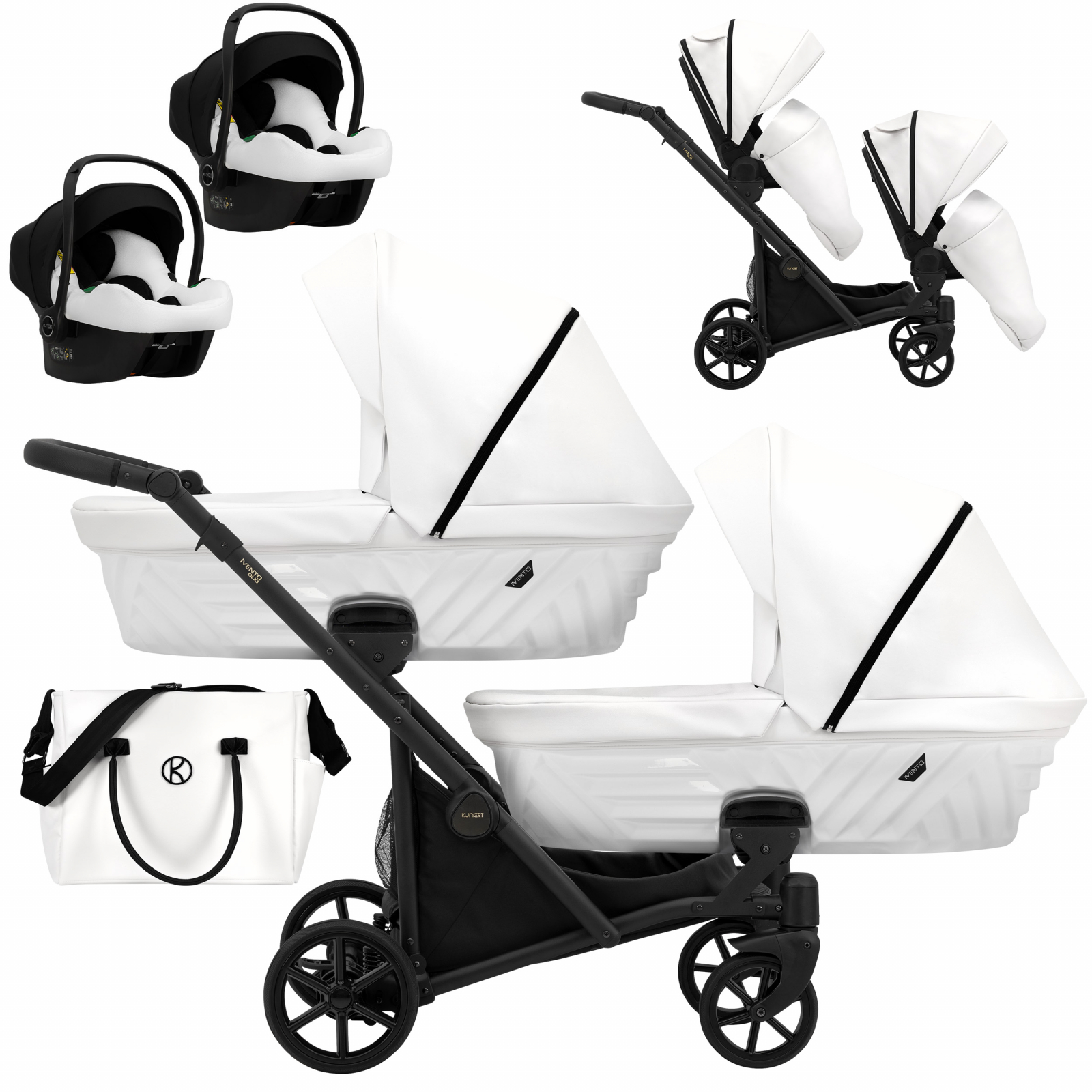 Carucior 3in1 pentru gemeni Ivento Duo Kunert 8