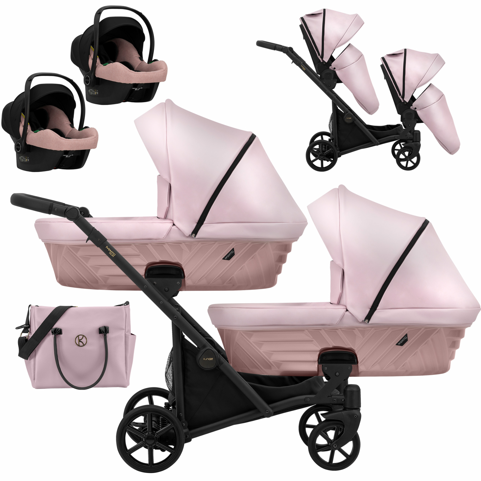 Carucior 3in1 pentru gemeni Ivento Duo Kunert 13