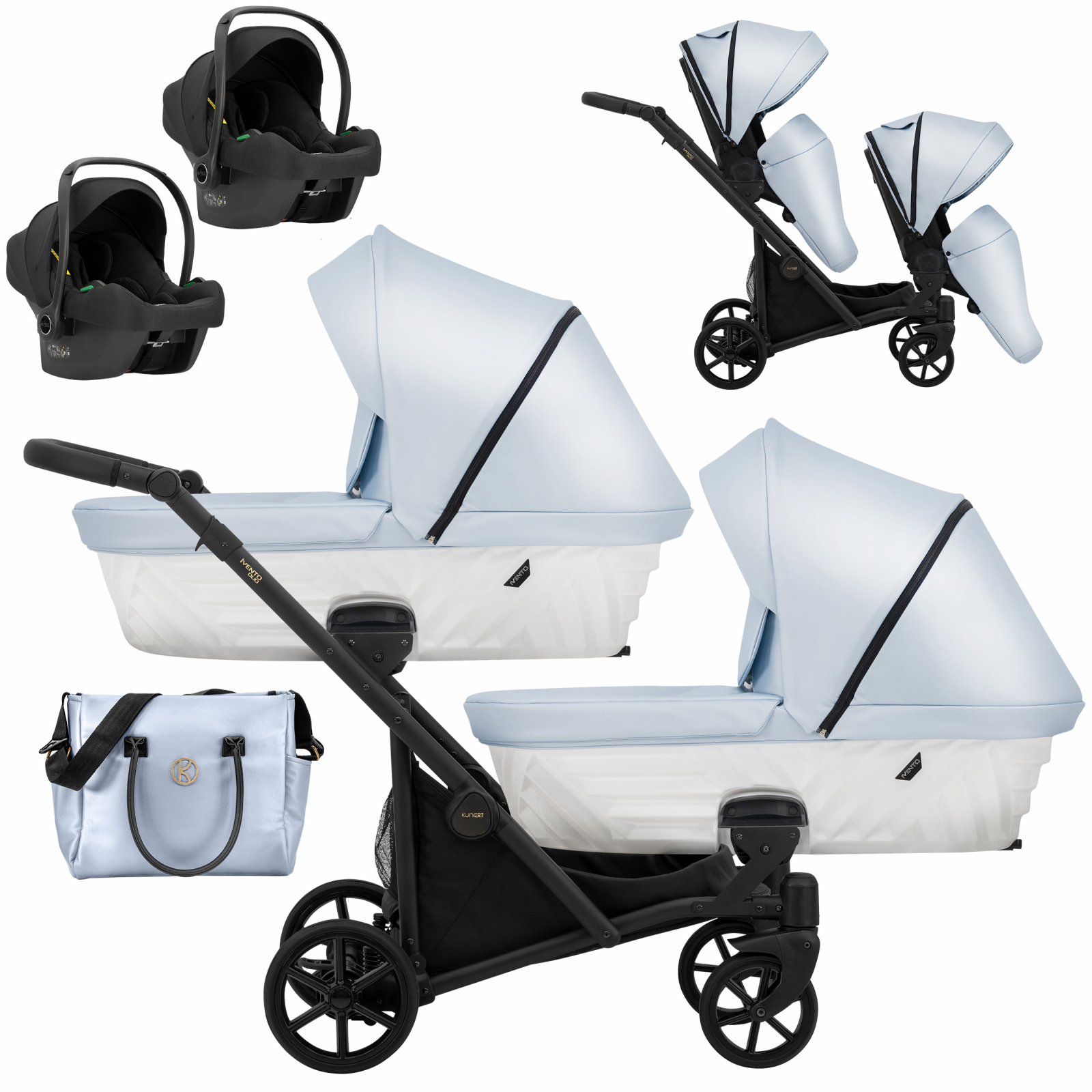 Carucior 3in1 pentru gemeni Ivento Duo Kunert 22