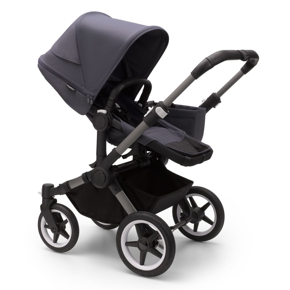 Carucior Bugaboo Donkey 5 Mono Graphite Stormy Blue Albastru