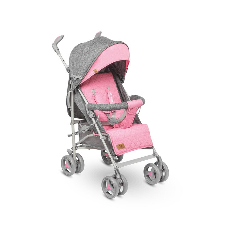 Carucior sport compact, Lionelo, Irma, Pliere tip umbrela, 6- 36 luni, Pana la 15 kg, Roz Roz