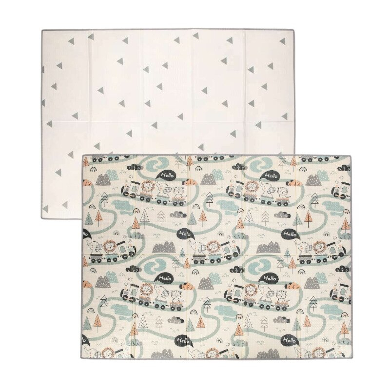 Covoras de joaca, FreeON, Magic Road, cu doua fete, Pliabil, Protectie impotriva loviturilor, 200 x 150 cm, cu Imprimeu pe ambele parti, 0 luni+,