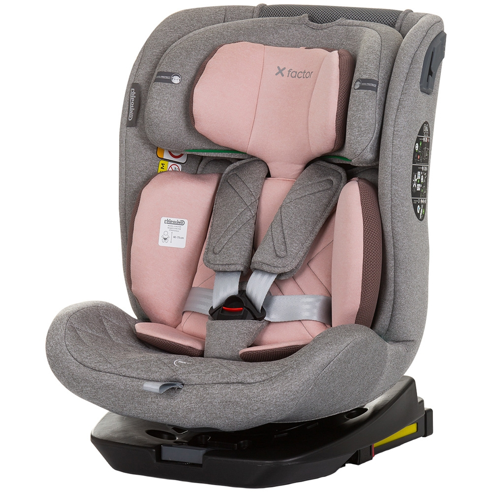 Scaun auto Chipolino X Factor I-Size 40-150 cm cu sistem Isofix Roz