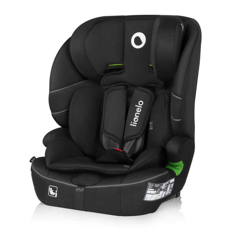 Scaun auto i-Size, Lionelo, Billy , 76 - 150 cm, 1 2 3, Isofix + top tether, Tetiera reglabila in 10 pozitii, Insertie ergonomica, Tapiterie lavabila,