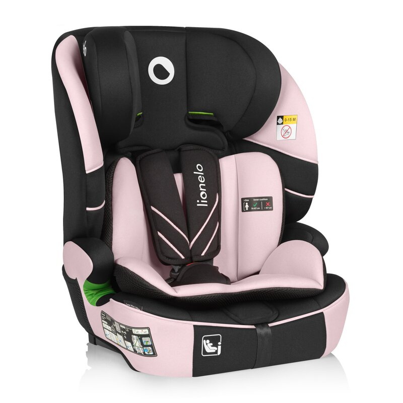 Scaun auto i-Size, Lionelo, Levi Fix, 76 - 150 cm, 1 2 3, ISOFIX + Top Tether, Tetiera reglabila in 10 pozitii, Insertie ergonomica Dri-Seat,