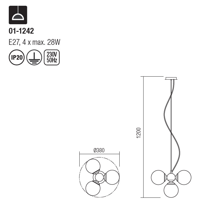 Lustra Redo Cellar inaltime reglabila 01-1242 [2]