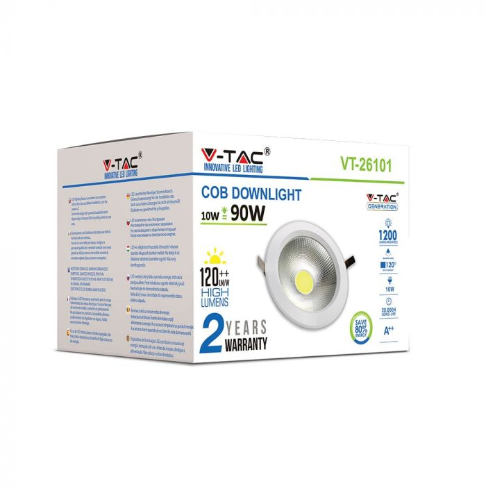 Spot LED 10W COB Rotund IP20 120lm/W Alb Cald/Alb Natural/Alb Rece [3]