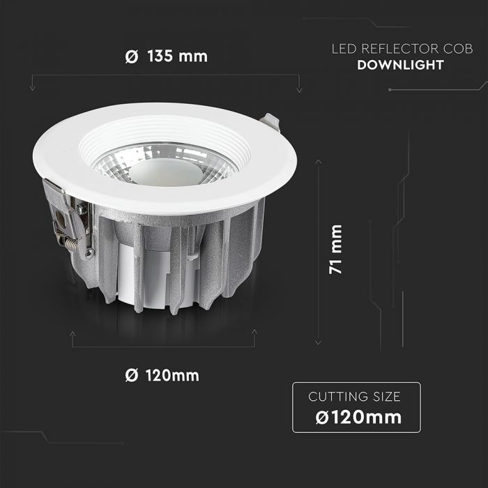 Spot LED 10W COB Rotund IP20 120lm/W Alb Cald/Alb Natural/Alb Rece [4]