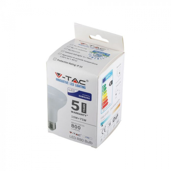 Bec LED 10W E27 R80 Cip SAMSUNG Alb Cald/Alb Rece- 5 Ani Garantie [2]