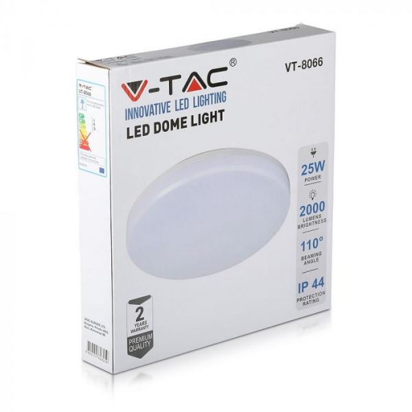 Plafoniera LED Alba 25W Corp Rotund Protectie Umezeala Alb Cald/Alb Natural [3]
