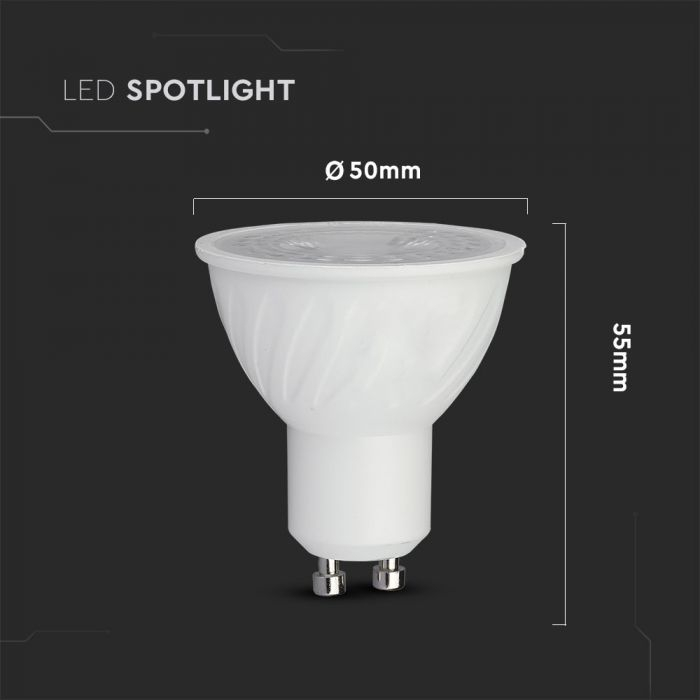 Bec LED spot cu lupa chip Samsung 6.5W GU10  Alb natural/Alb Rece [4]